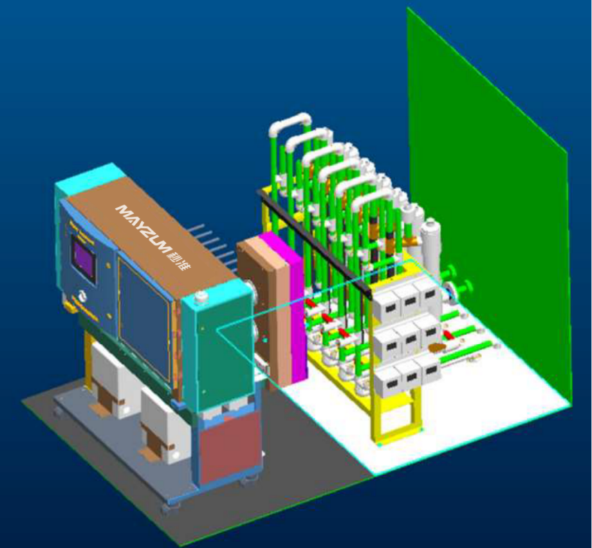 电镀槽液中金属浓度及液体组分分析设备安装调试完毕